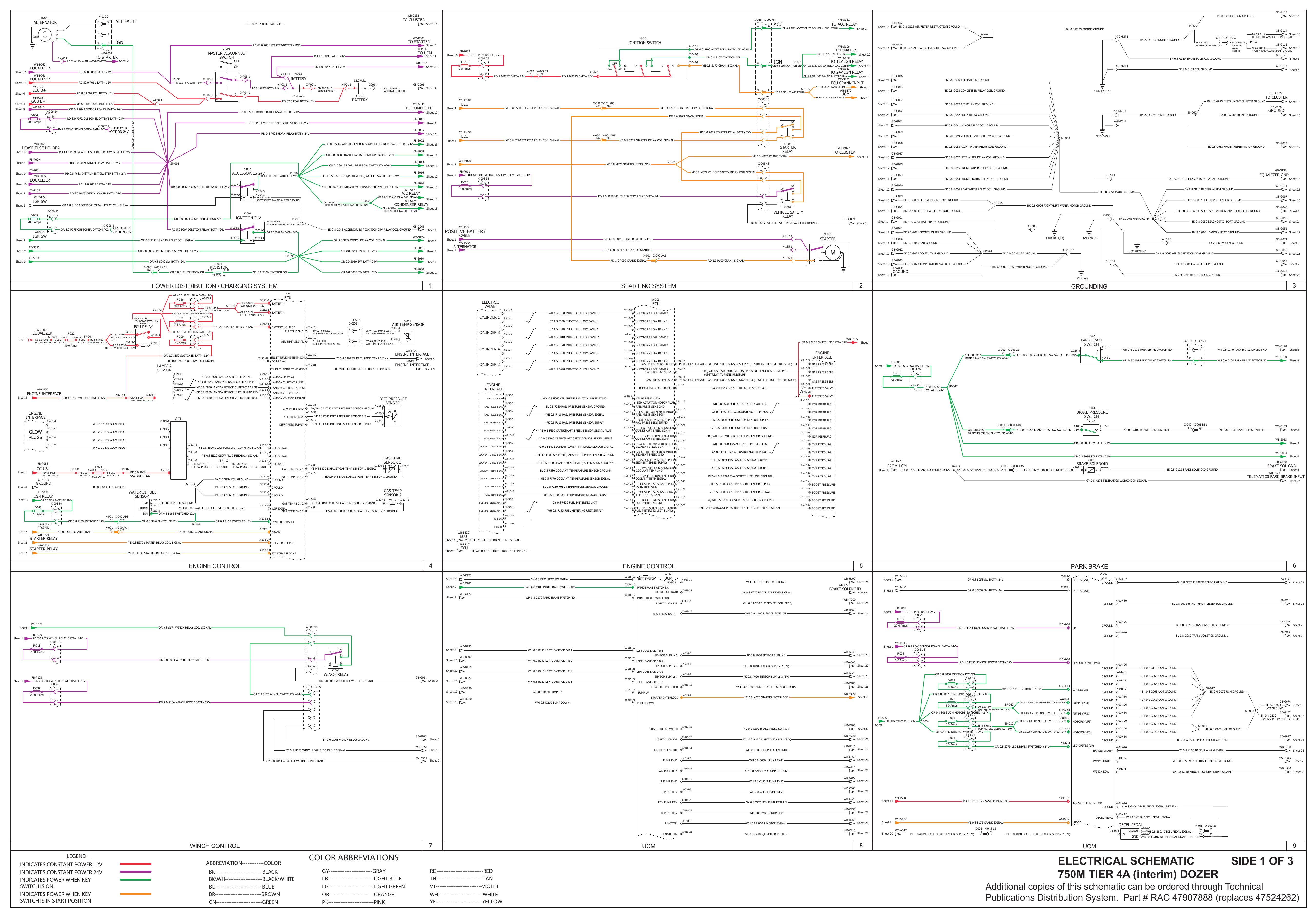 750M TIER 4A (interim) DOZER  ELECTRICAL SCHEMATIC